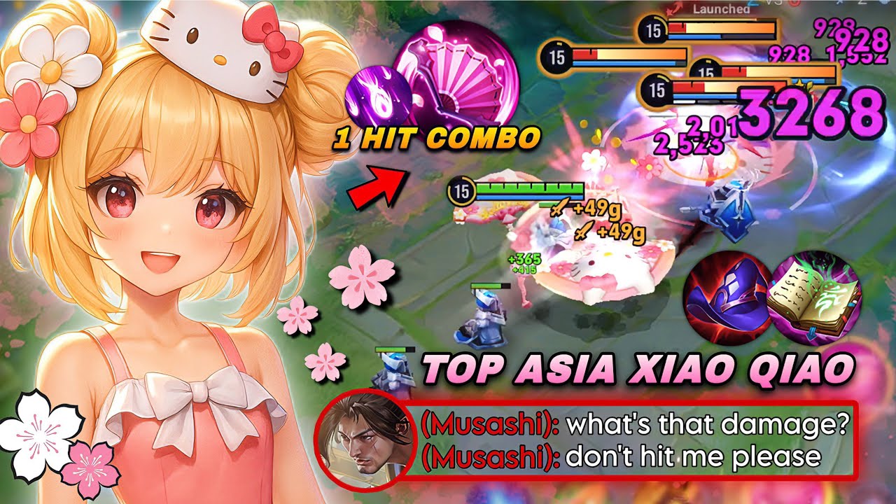TOP ASIA XIAO QIAO 1 HIT DELETE COMBO MAKING ENEMIES CRY IN FARM LANE! | XIAO QIAO BUILD & ARCANA