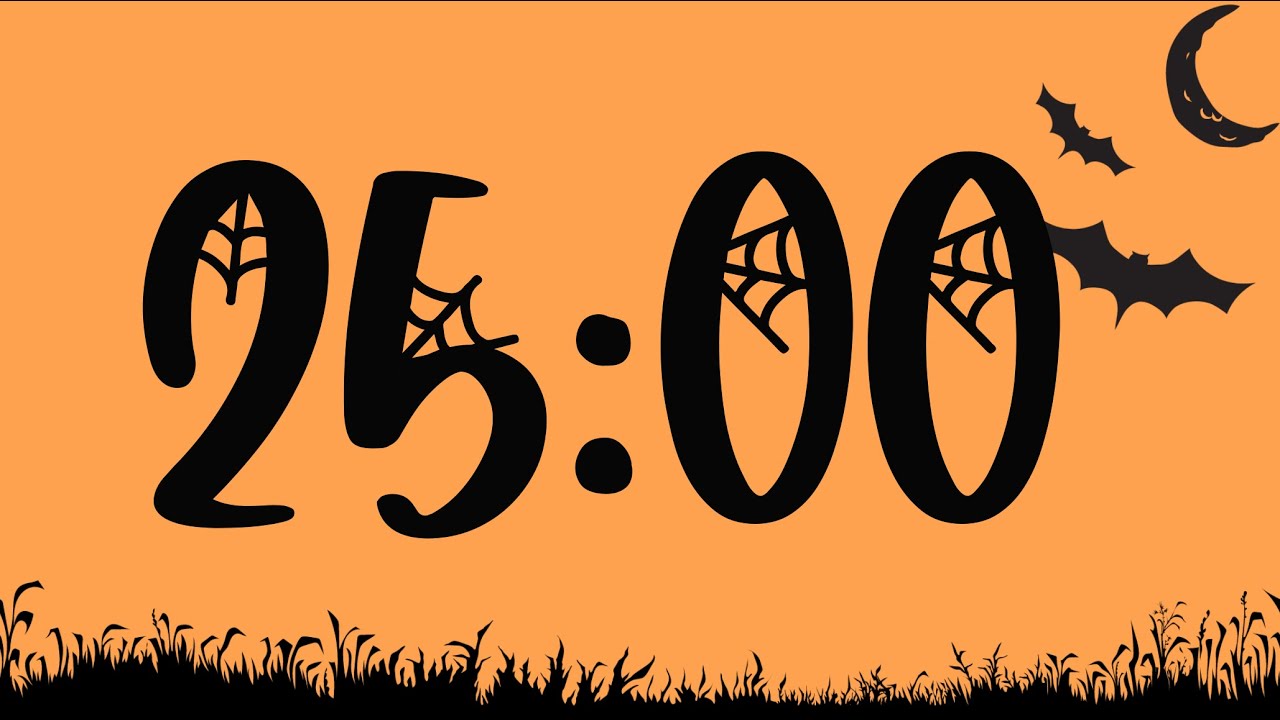 25 Minute Halloween Bats Timer (Spooky Electric Piano Tones at End)