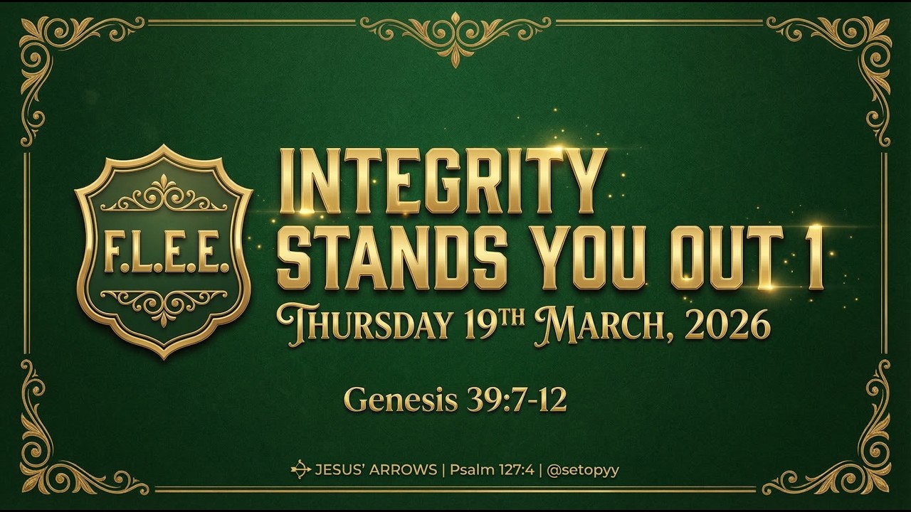 INTEGRITY STANDS YOU OUT PART 1 ! | Joseph Fled From Sin | Sincere Milk Devotional | March 19