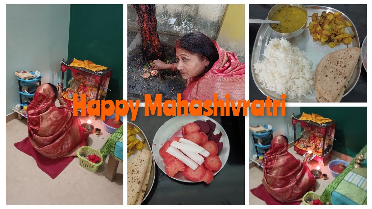 आज भी मै सुबह से ही उठकर लग गयी काम में। महाशिवरात्रि की पूजा ( happy Mahashivratri ) 