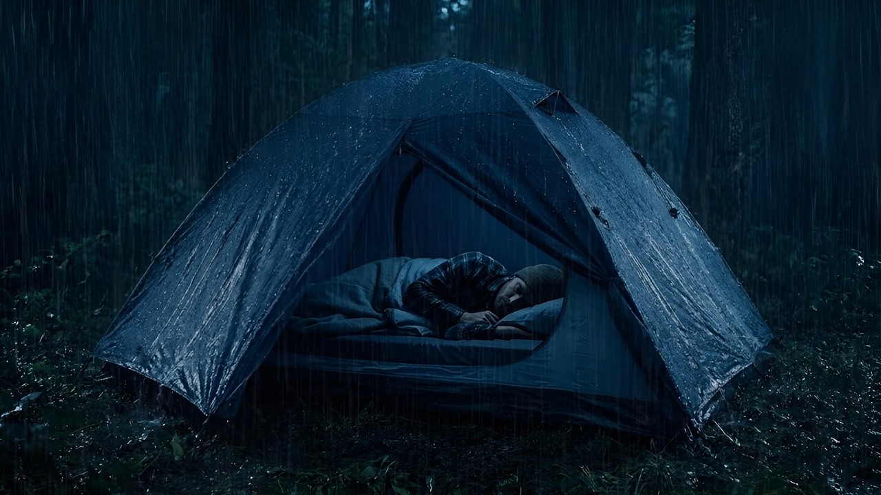Peaceful Rainy Night Tent 🌧️ Soothing Outdoor Sleep Sounds