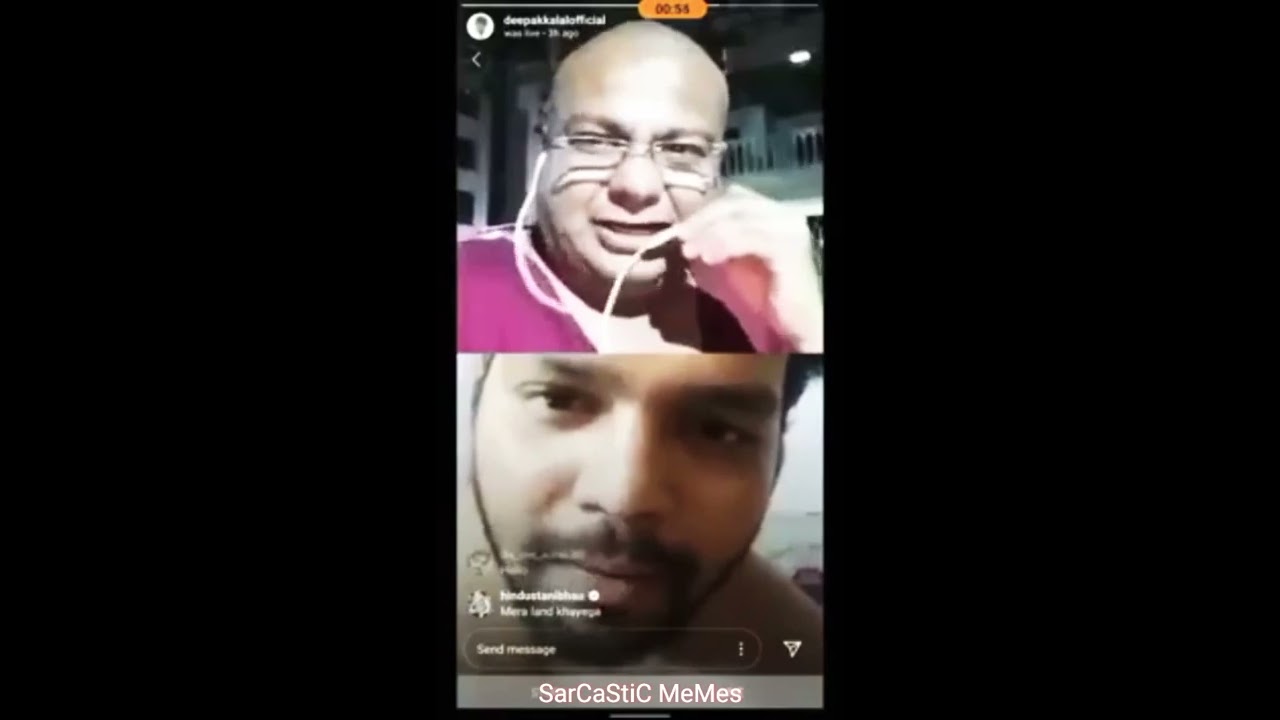 Hindustani Bhau VS Deepak Kalal Video call live.😂🤣
