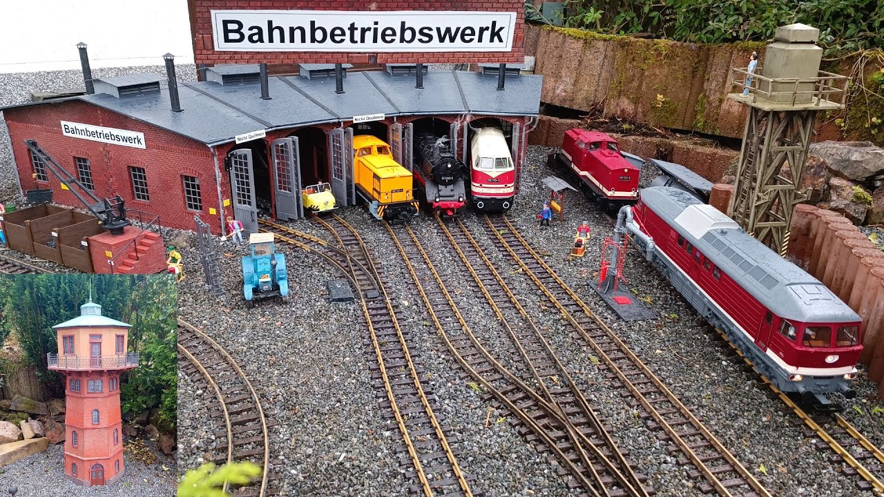 🙂Ein Bahnbetriebswerk⚒️🚂BW🛢️für die Lgb/Piko Gartenbahn entsteht🚂⚒️ Ringlokschuppen🚂wird befahren 🚂🙂