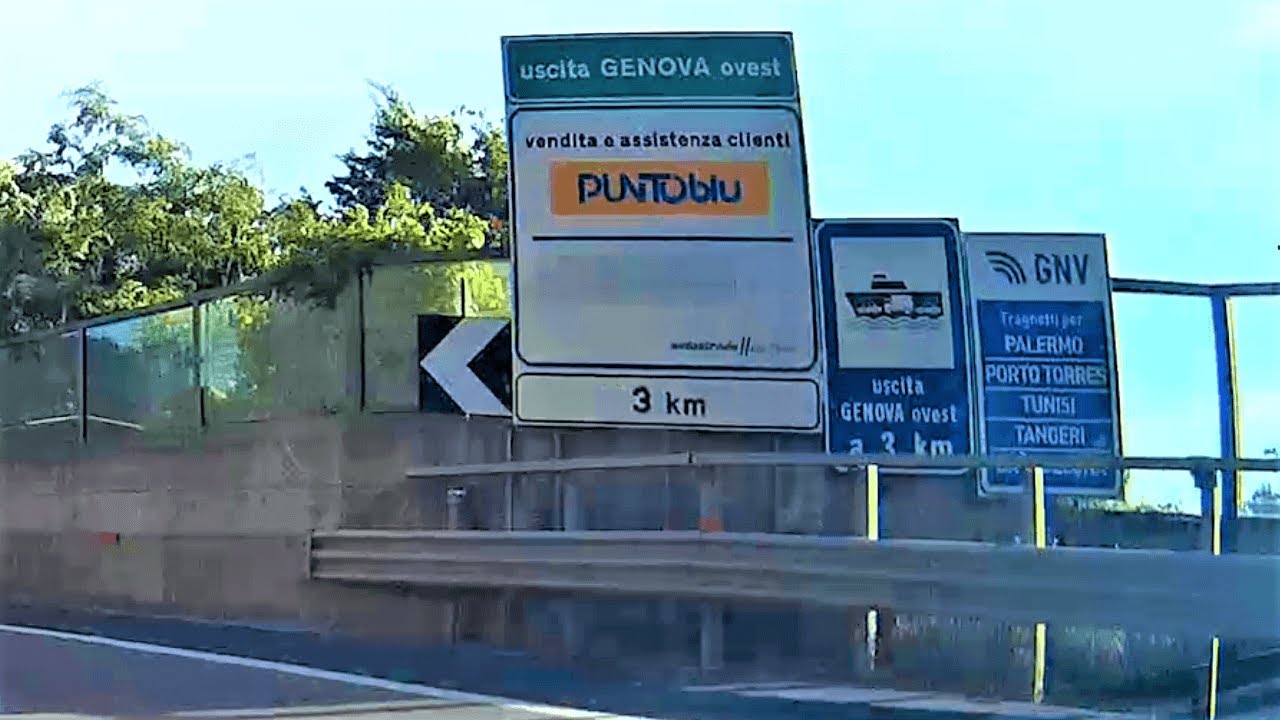 Autostrada A7 - Uscita casello Genova Ovest 