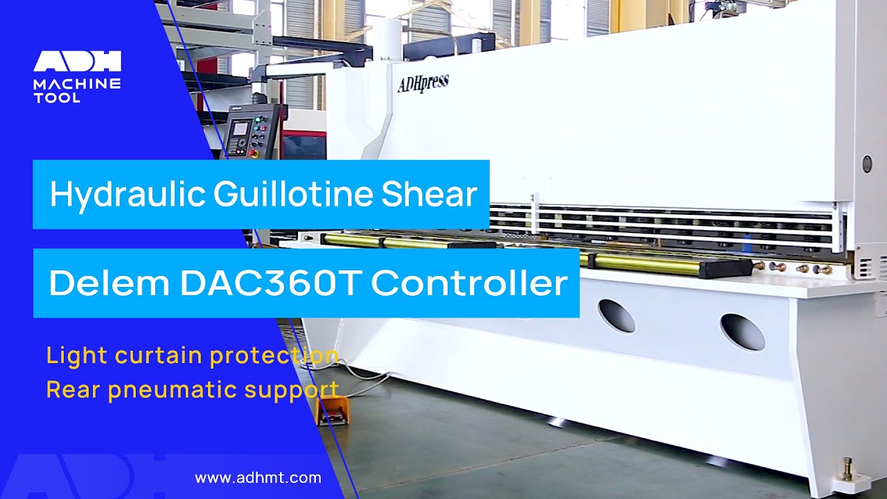 Hydraulic Guillotine Shear With Delem DAC360T Controller