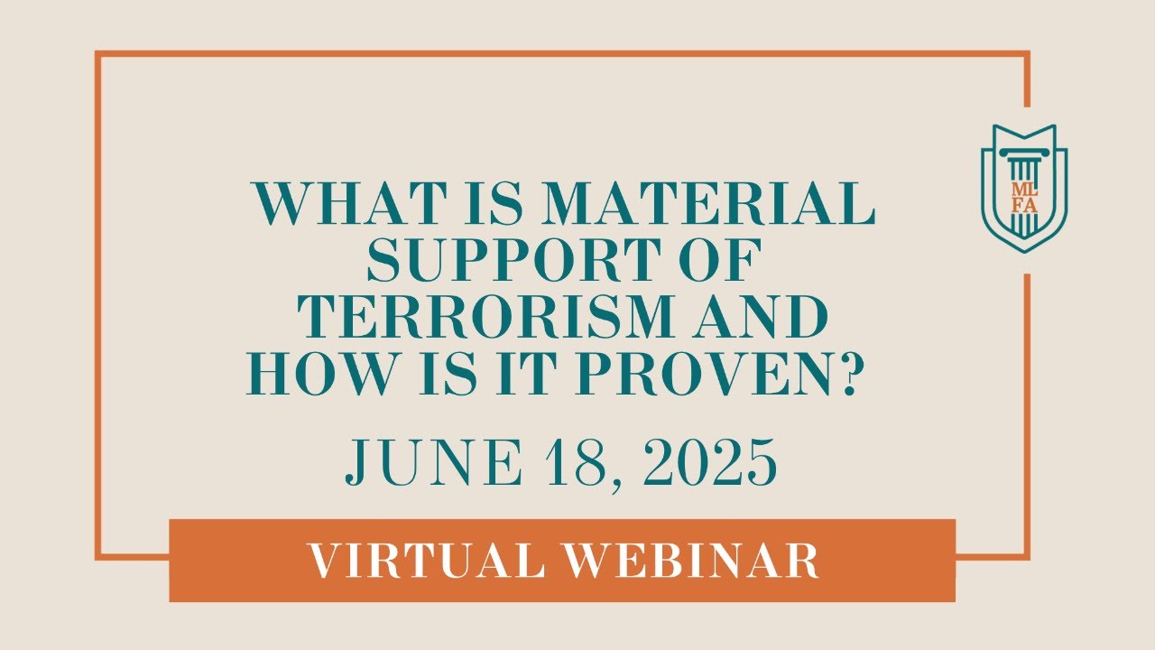 What is material support of terrorism and how is it proven?