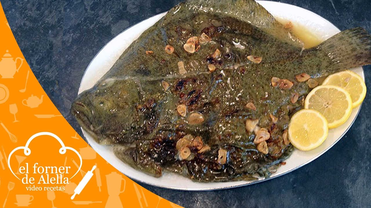 Rodaballo a las Brasas con refrito de Ajos