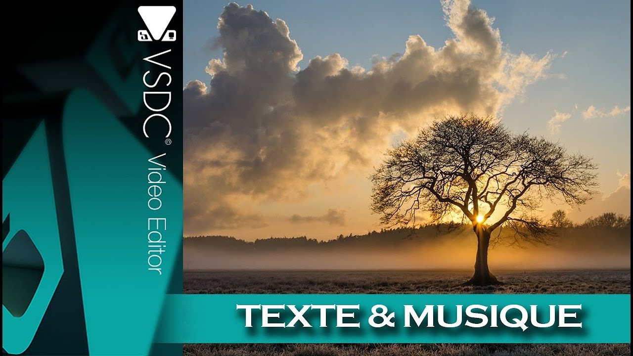 VSDC VIDEO EDITOR ajouter du texte sur une vidéo et musique tuto fr.