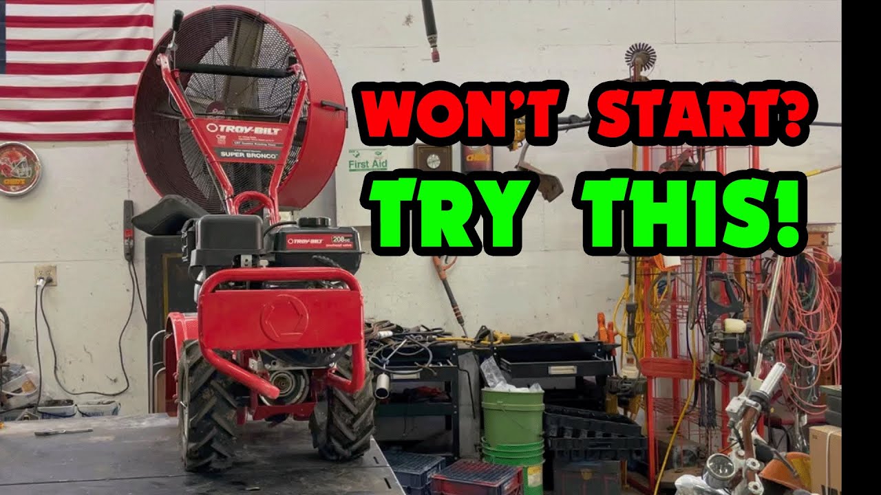 Troy Built Super Bronco Tiller Won't Start