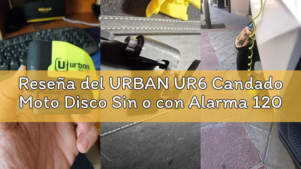 Reseña del URBAN UR6 Candado Moto Disco Sin o con Alarma 120dB Hi-Tech Warning Sensibilidad A+, Botó