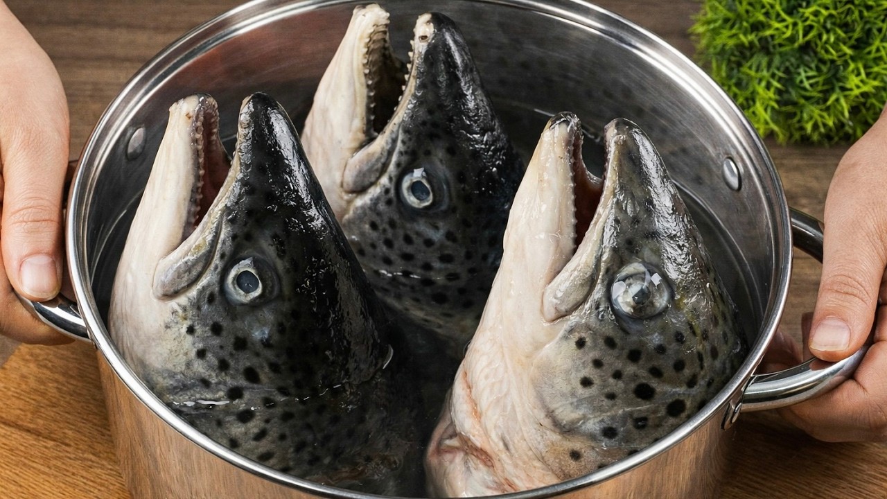 Fischköpfe schmecken besser als Lachs! Ich brate nicht mehr! Der Fisch zergeht im Mund wie Butter!