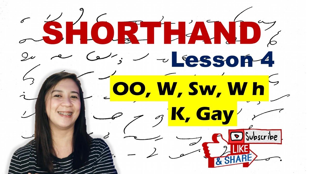 HOW TO WRITE STENO SHORTHAND - LESSON 4