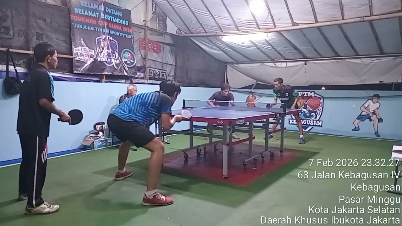 Turmini tiga ptm partai dobel,Antara helmi+feri ptm kebagusan vs Doni+mukmin ptm belibis