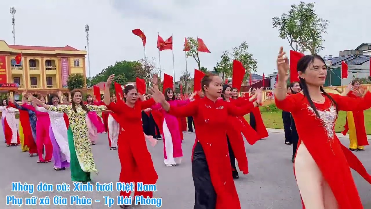 Nhảy dân vũ: Xinh tươi Việt Nam - Phụ nữ xã Gia Phúc - TP Hải Phòng