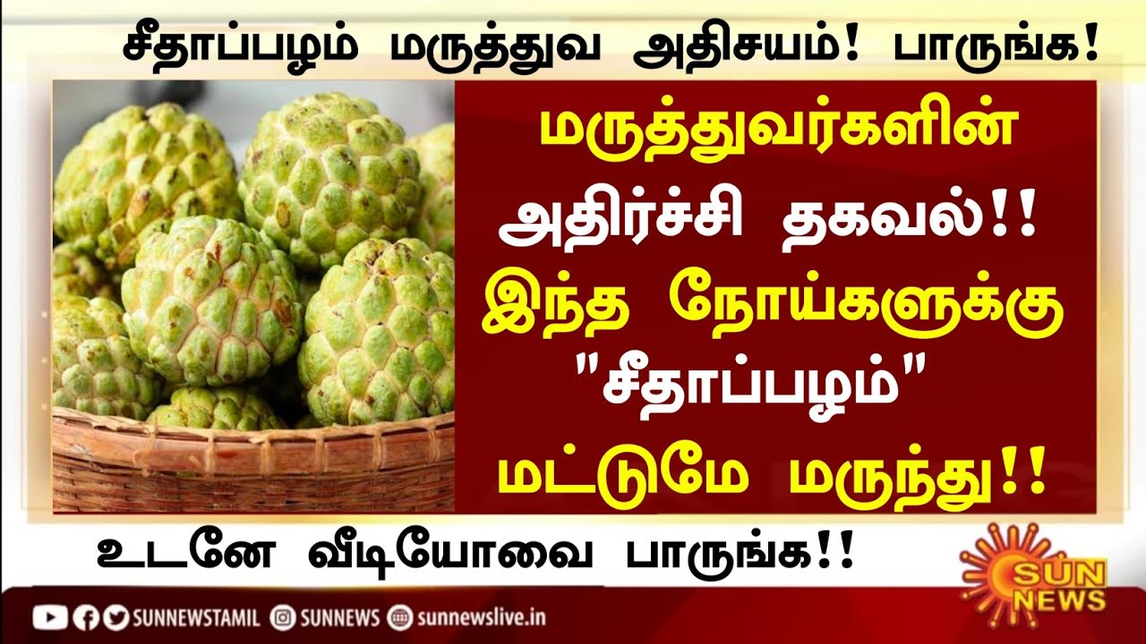 சீதாப்பழம் மருத்துவ அதிசயங்கள்! | Custard Apple Health Benefits in Tamil| Health Tips in Tamil 