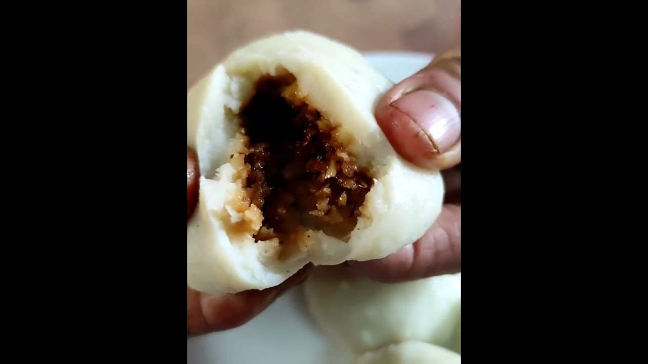 steamed and stuffed rice flour dumpling |#shorts