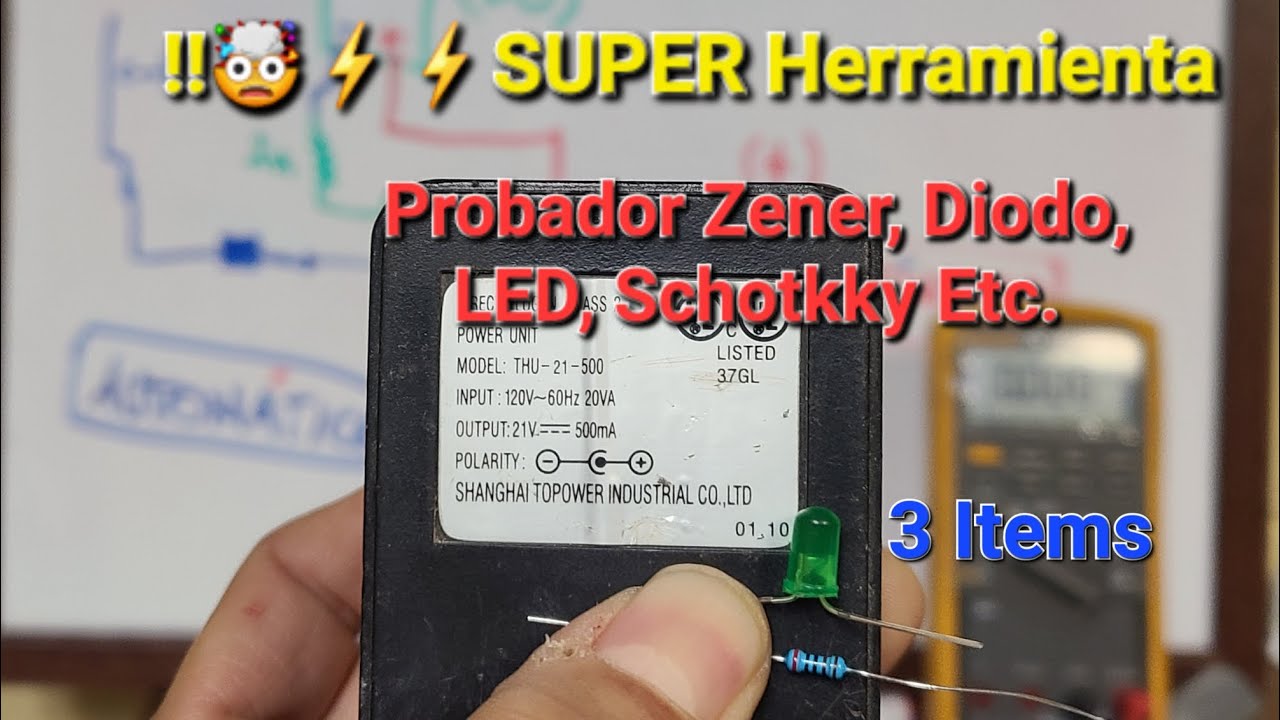 Probador de Zener, Diodos, Led con 3 componentes. Hazlo tu mismo.