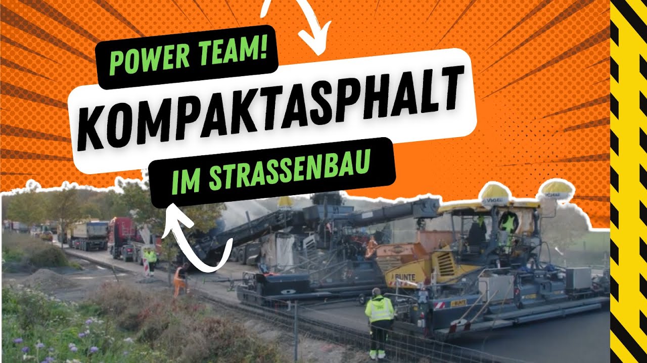 Effizienter Straßenbau mit Kompaktasphalt: Rumpel's Power-Team im Einsatz!