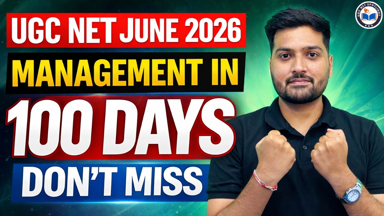 How to Crack UGC NET JRF in Management in 100 Days? UGC NET June 2026 Management Strategy