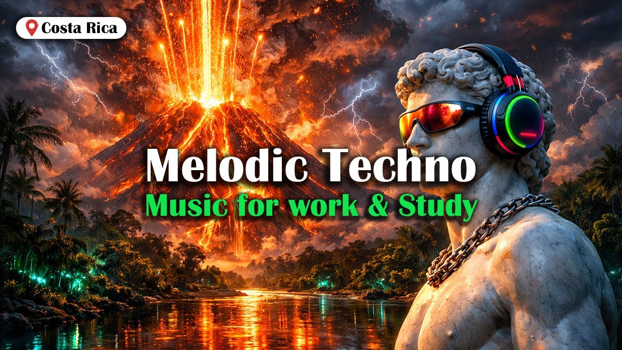 Minimal Techno 124 BPM for Work & Study 🌋 Arenal Volcano