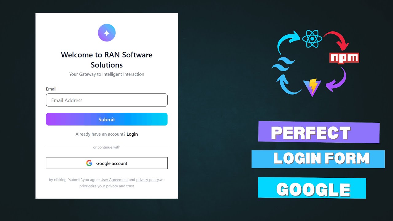 🚀 Create a Stylish Login Form with React & Tailwind CSS Step by Step Tutorial 🎨