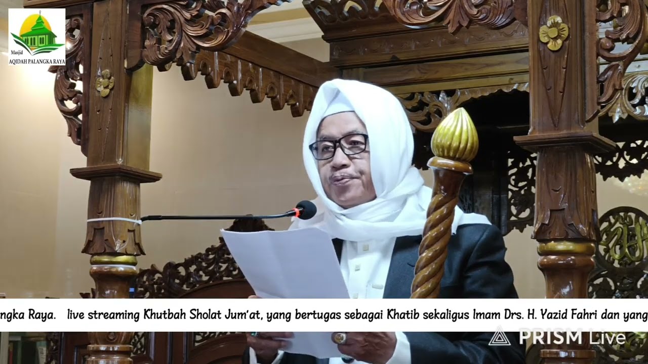 live streaming Khutbah Jum'at, 20 Februari 2026 / 02 Ramadhan 1447 H