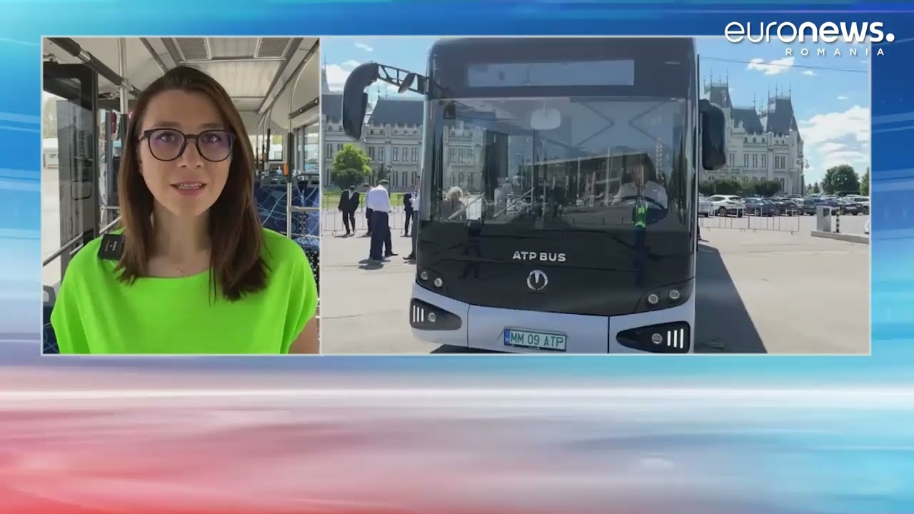 Primul autobuz electric produs în România. De astăzi, este testat în Iași