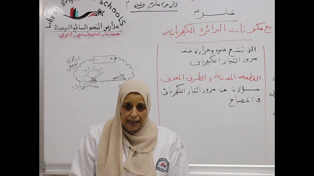 مادة العلوم للصف الخامس الأساسي _ تابع درس مكونات الدائرة الكهربائية