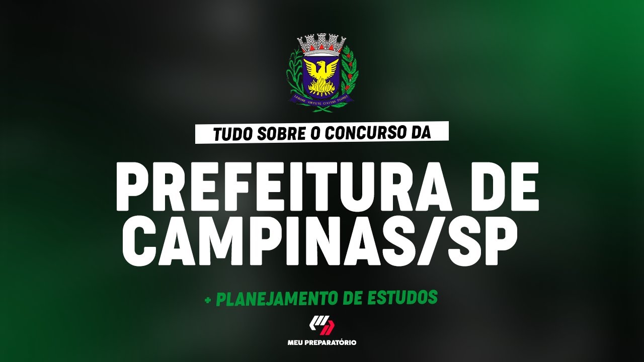 PREFEITURA DE CAMPINAS / SP+ PLANEJAMENTO DE ESTUDOS
