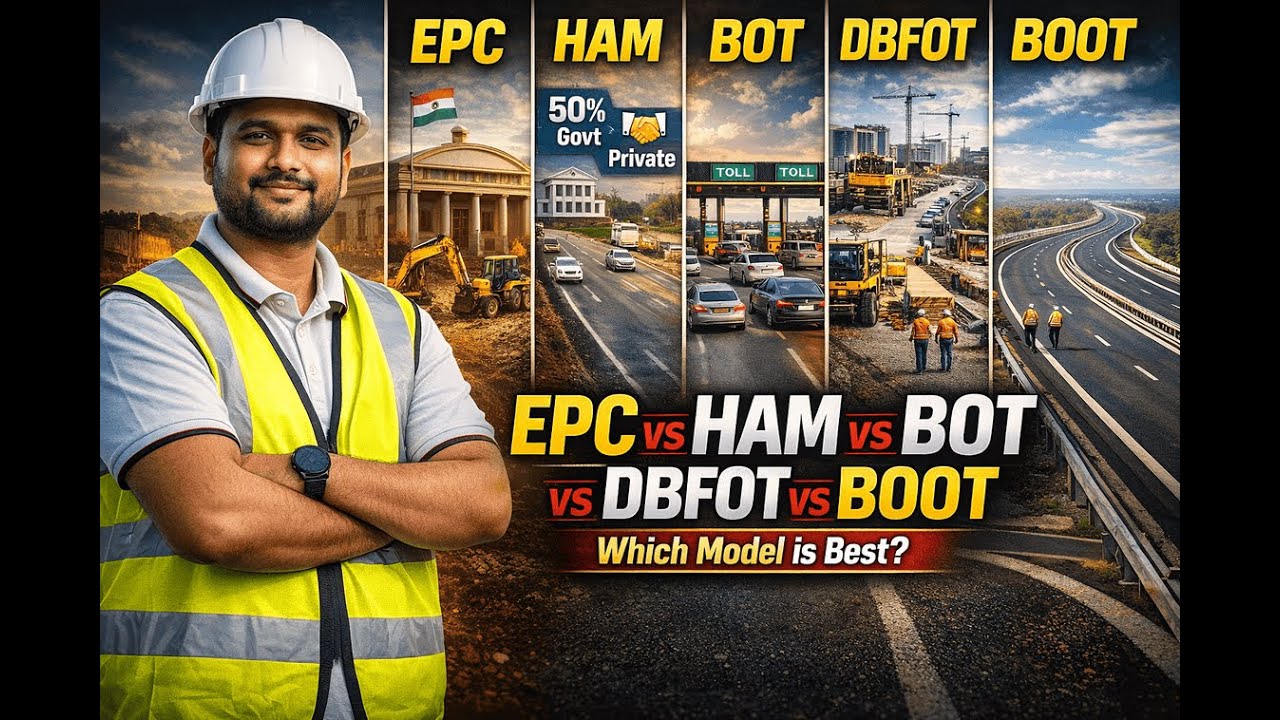 EPC, HAM, BOT, DBFOT & BOOT Explained | Which Highway Contract Model is Best?