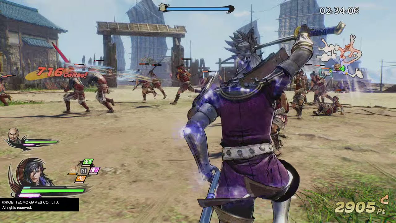 PS5 SAMURAI WARRIORS 5 - Citadel Mode Mitsuhide Akechi DLC & Dosan Saito Gameplay