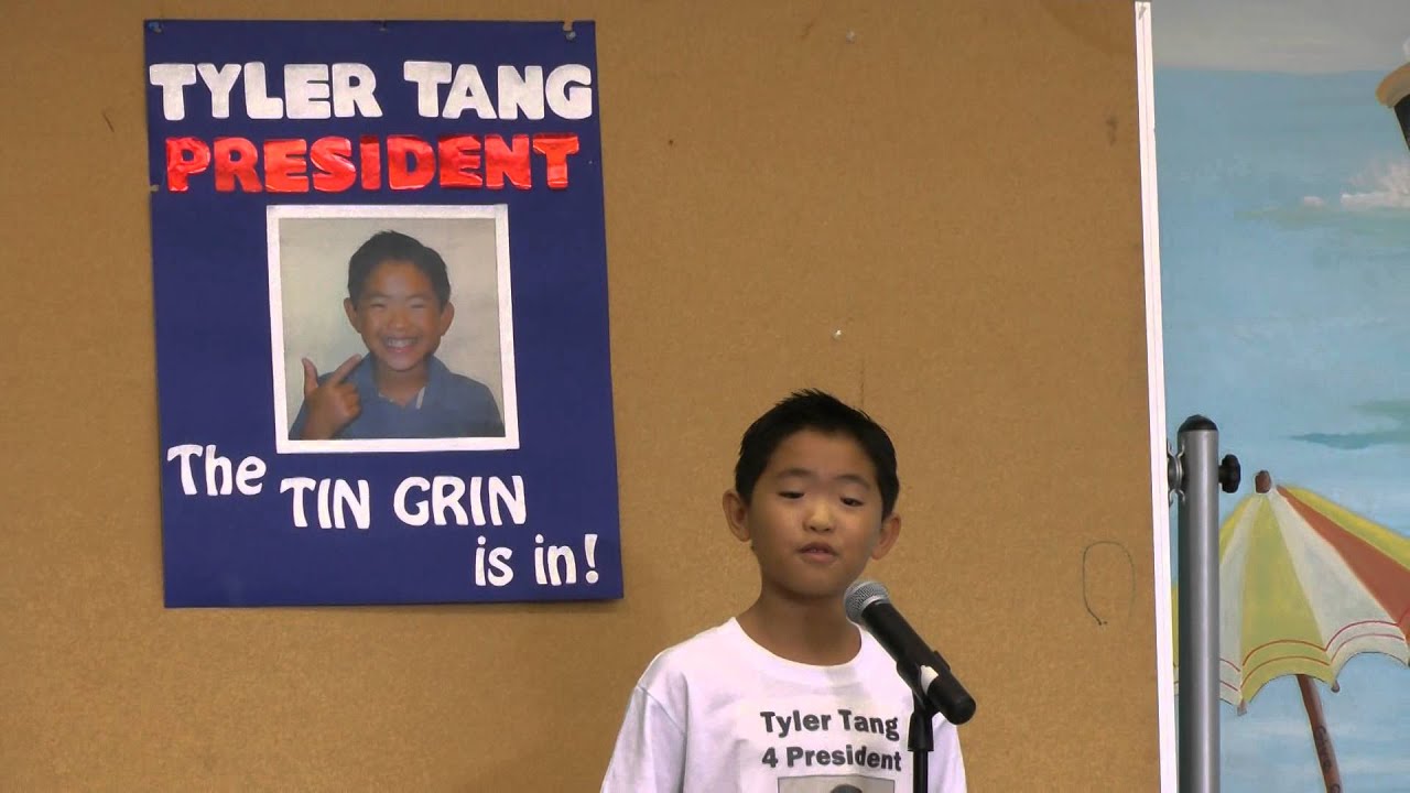 Tyler's President Speech - 5th grade