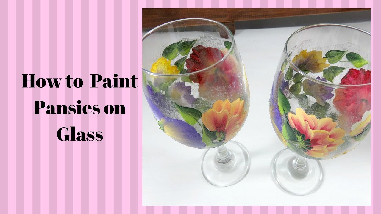 How to Paint Pansies on Glass | How to Paint on Glass | Aressa | 2019