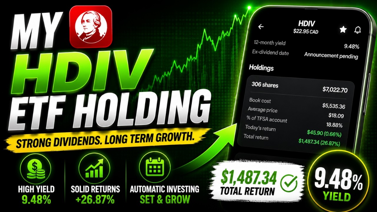 🔥 My HDIV ETF is Paying Me MONTHLY! | 9.48% Yield + $1,487 Profit 🚀 #canada #stockmarket #usa