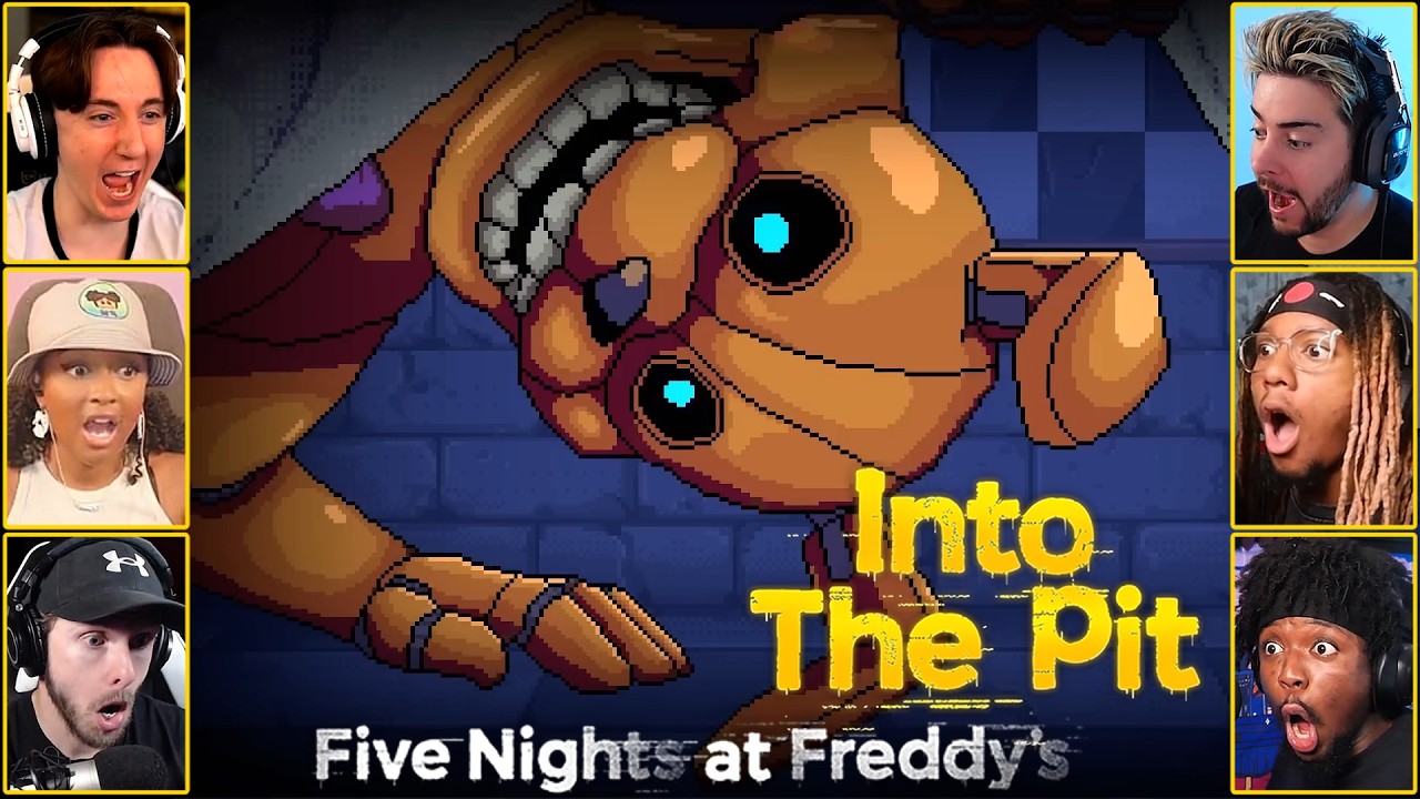 Gamers Reaction to Spring Bonnie Jumpscare | FNAF Into The Pit