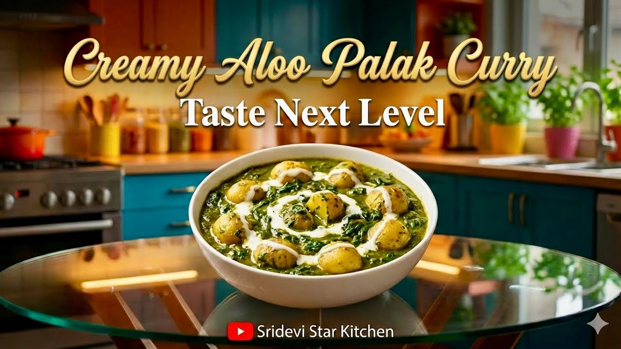బేబీ ఆలుగడ్డ పాలక్ కూర | Creamy Aloo Palak Curry | Butter Naan & Roti Special