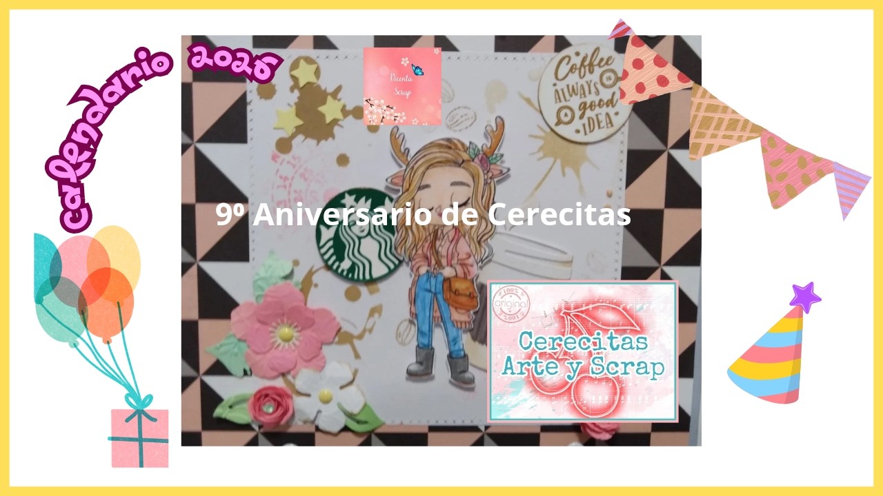 Calendario desde cero/Cumple #9 de Cerecitas Arte y Scrap #vicentascrap#cerecitas#fürdich#scrapbook