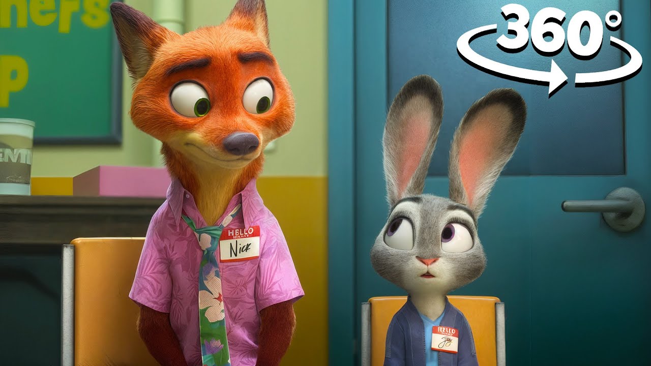 VR 360° Zootopia : Movie Compilation ! | VR 4K