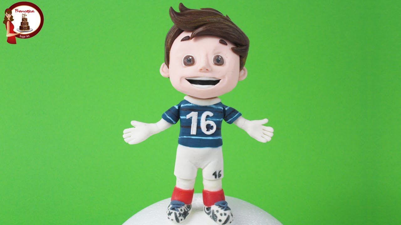 Football Player out of fondant- Calciatore in pasta di zucchero
