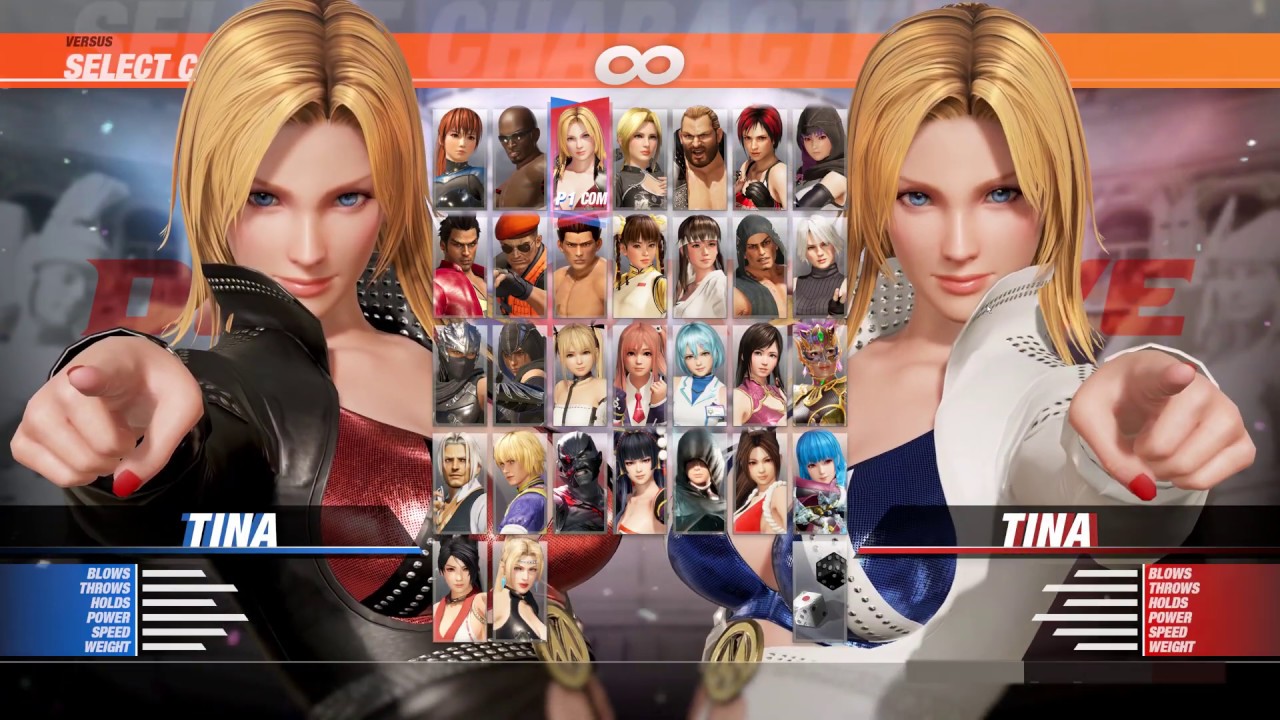 4K Dead or Alive 6 TINA All Unlock OutFits and Hair Style and Glasses Look Showing! Fighting Game!
