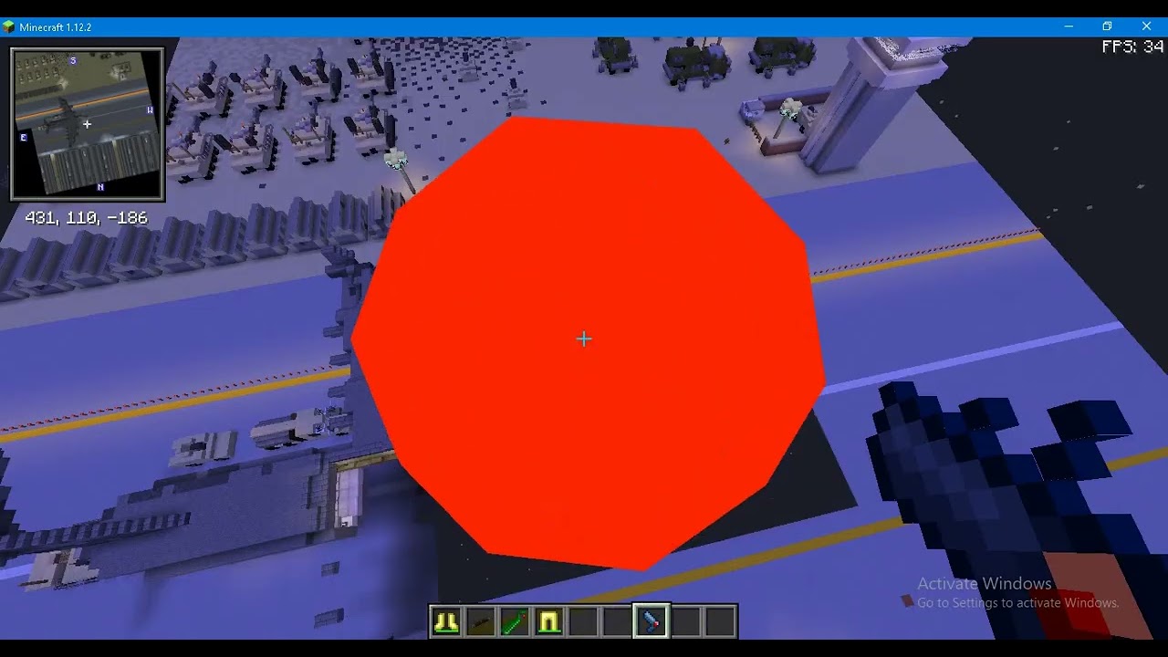 the prototype bomb from hmbs mod - minecraft