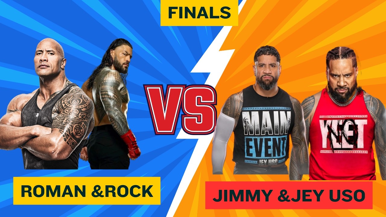 FULL MATCH :Roman Reigns & The Rock Vs Jimmy & Jey uso | Bloodline tag team tournament | Finals