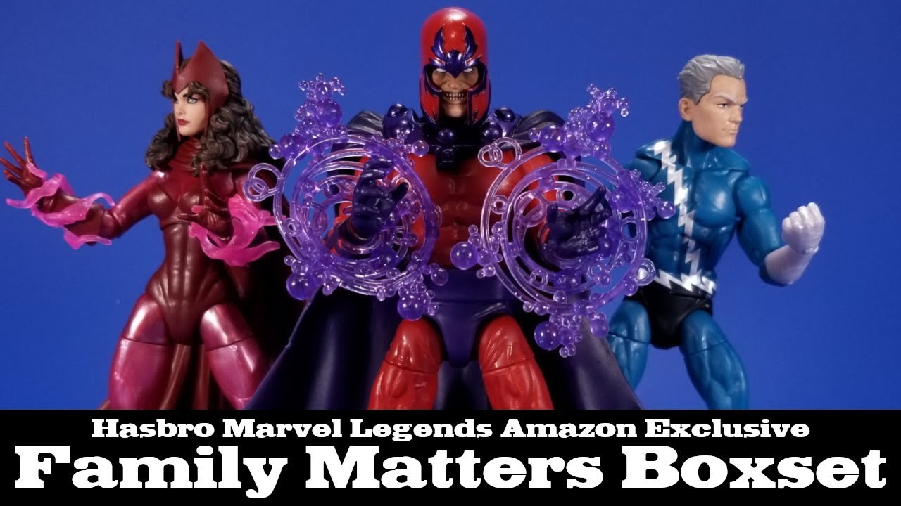 Marvel Legends Family Matters Amazon Exclusive Magneto, Scarlet Witch, Quicksilver Review and Tweaks