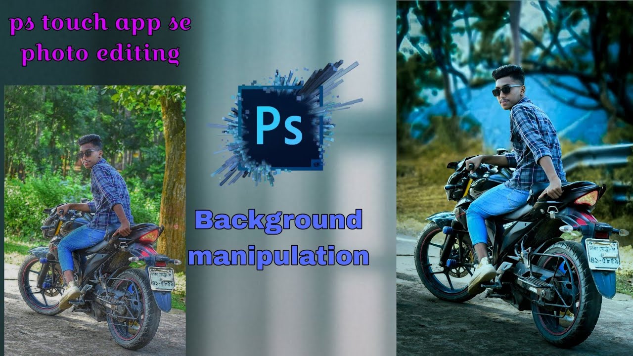 Ps touch manipulation photo editing tutorial.Background ko match karne ka tarika.
