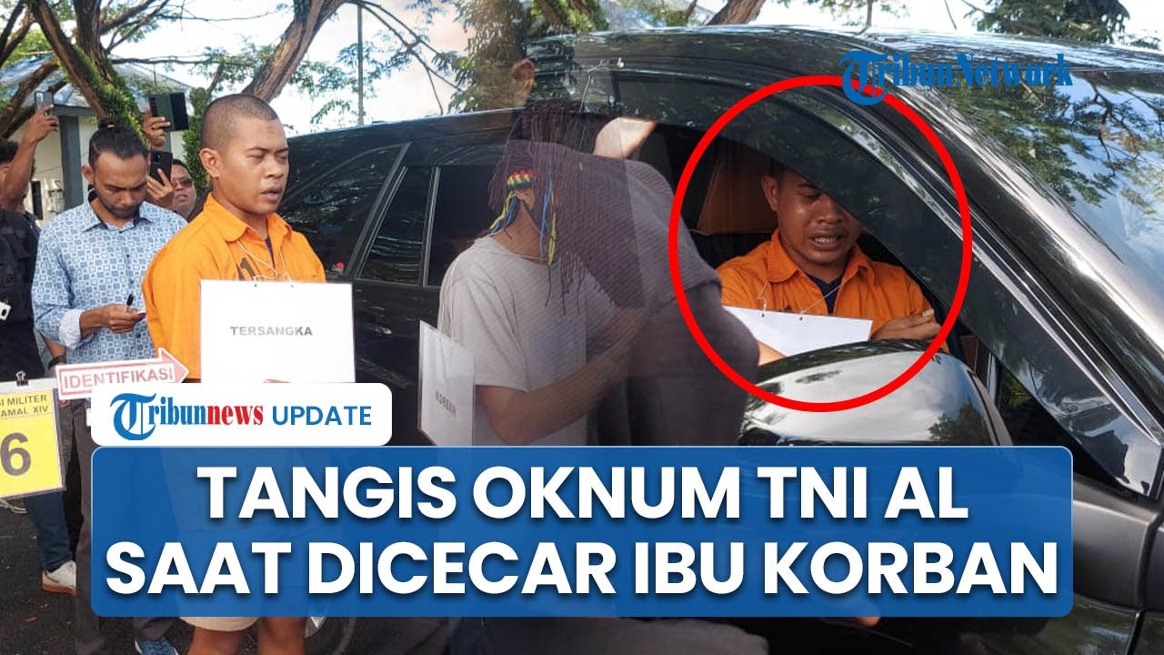 Oknum TNI AL yang Habisi Gadis Muda di Sorong Menangis saat Dicecar Ibu Korban saat Rekonstruksi