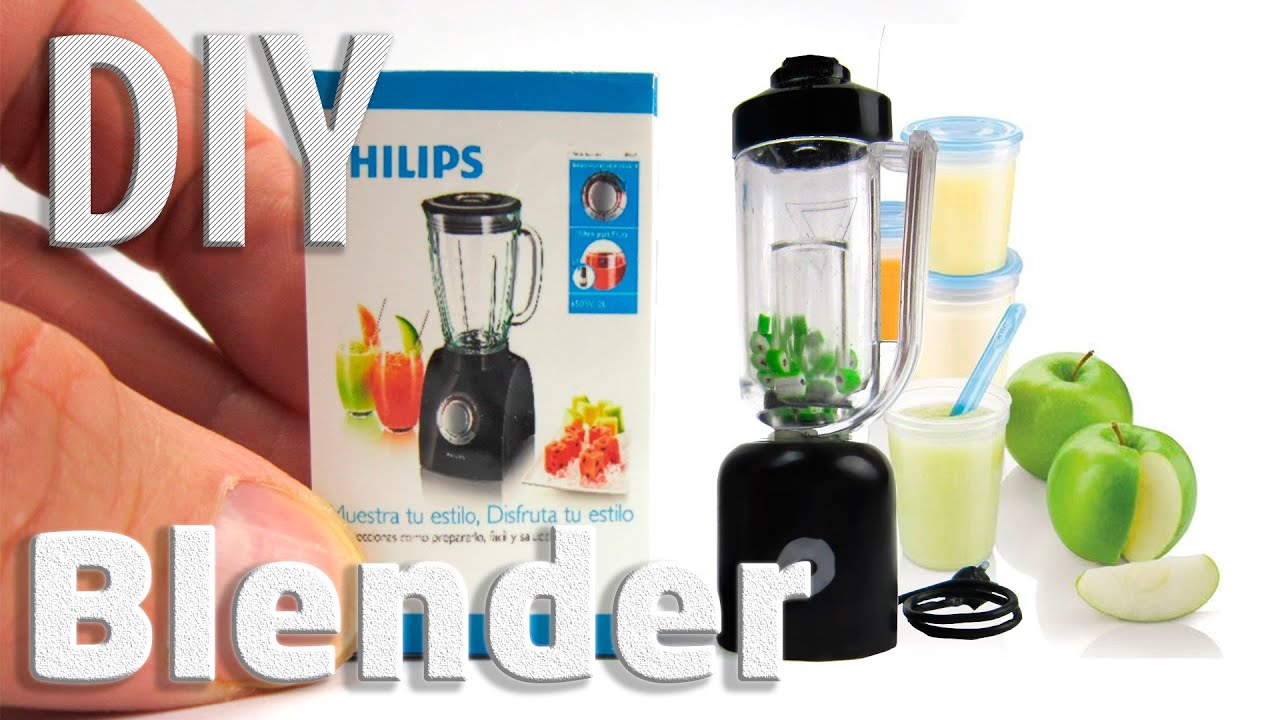 DIY Realistic Miniature Blender with box for DollHouse | No Polymer Clay!