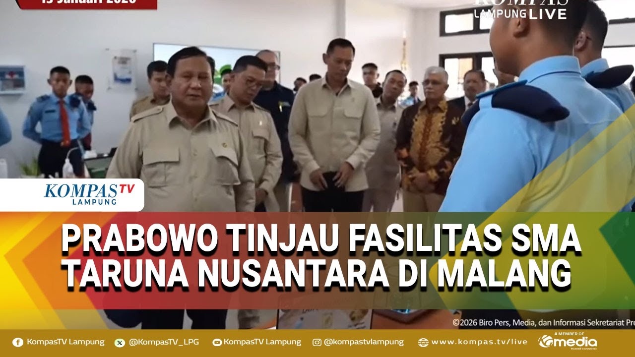 Presiden Prabowo Tinjau Fasilitas Pendidikan SMA Taruna Nusantara di Malang