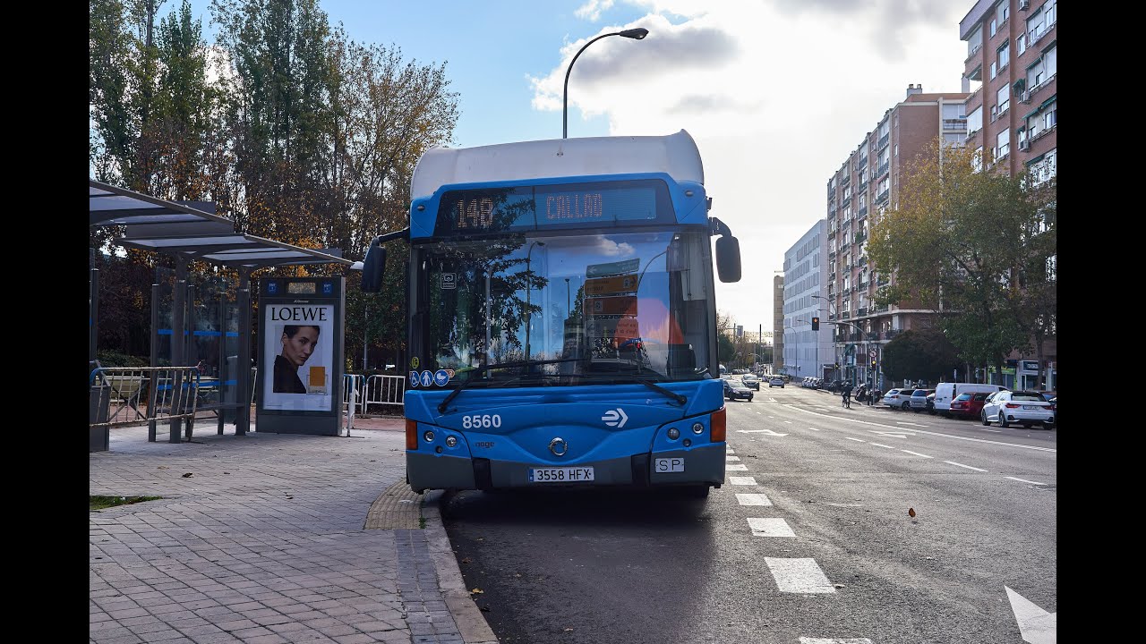 A Ride on a Irisbus Cityclass Cursor CNG (Voith) in Madrid