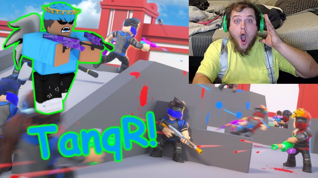 ROBLOX YouTuber TanqR Stream Sniped Me! BIG Paintball! Reaction! TanqR! Live Streamed! (RAGE)