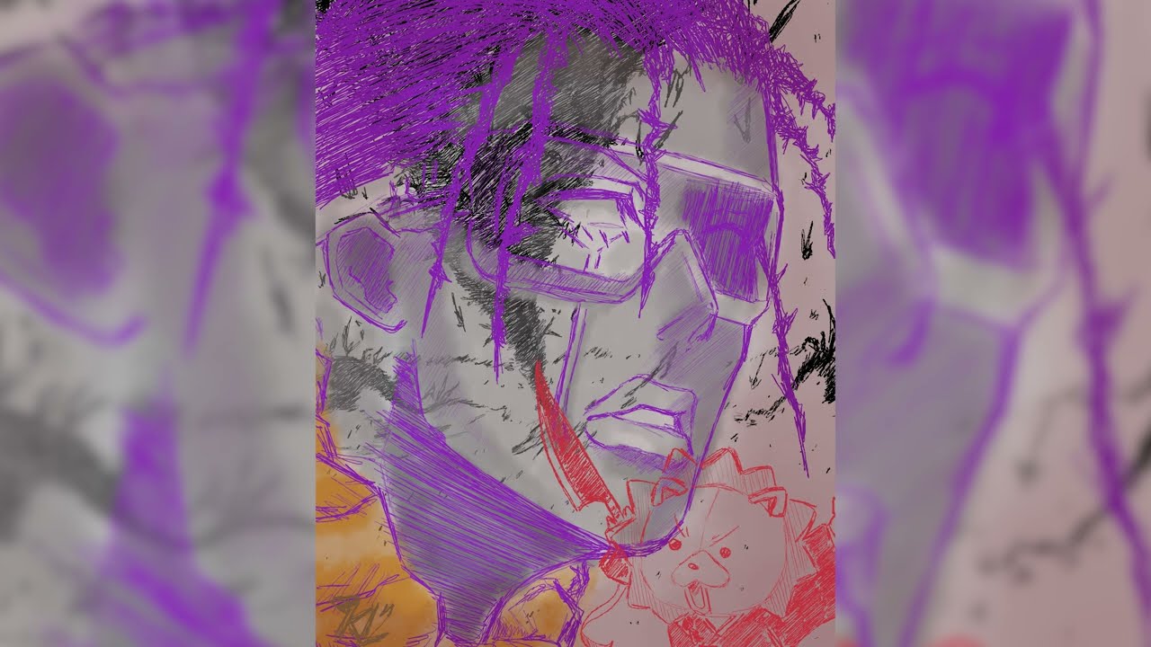 Bleach - Kaname Tōsen x Kon | Full Digital Paint Process | Adobe Photoshop 2024 [SpeedPaint]